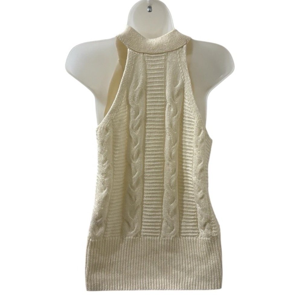Marled Reunited Clothing Cable Knit Halter Sweater L - Picture 4 of 7